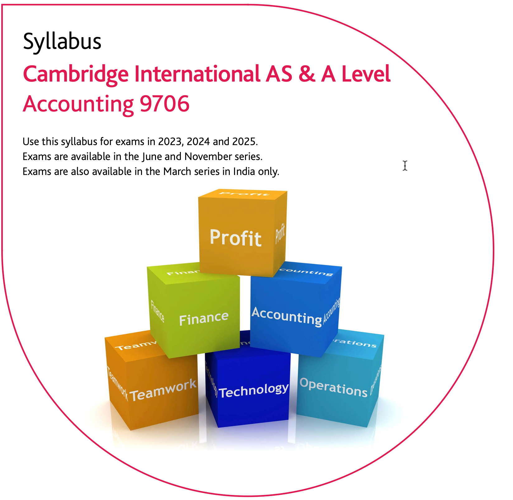Cambridge International AS & A Level Accounting (9706)